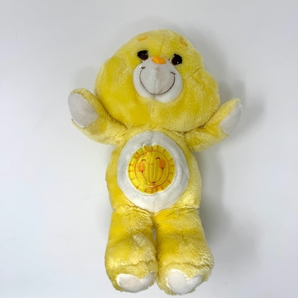 Care Bears Funshine Bear Plush Stuffed Animal Sun 13” VTG 1983 Kenner - Picture 1 of 9